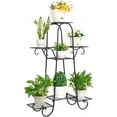 thumbnail image 3 of MONIPA 3-Tier Black Plant Stand Shelves Display Holder Shelf for Indoor Outdoor, 3 of 8