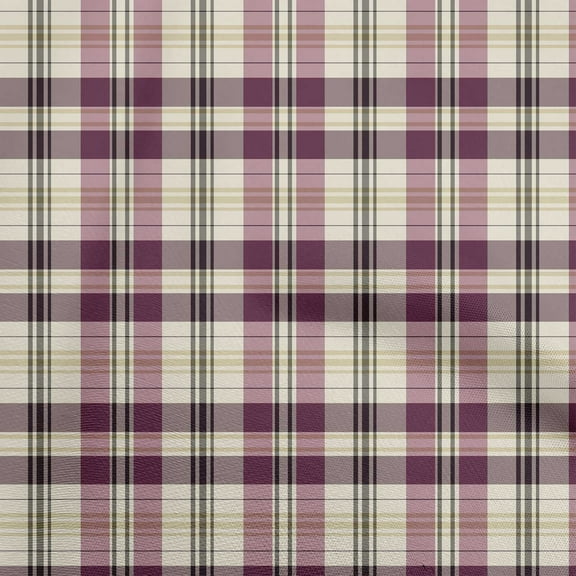 oneOone Polyester Spandex Pink Fabric Check Quilting Supplies Print Sewing Fabric By The Yard 56 Inch Wide