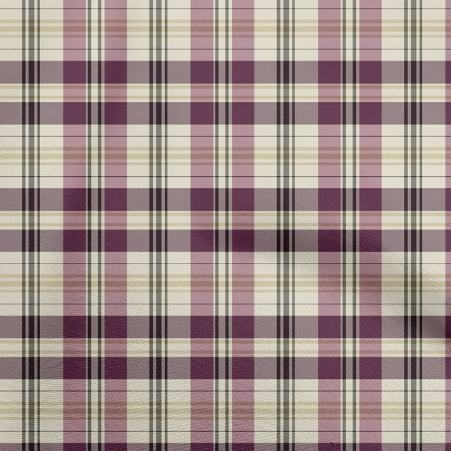 oneOone Cotton Poplin Twill Pink Fabric Check Sewing Craft Projects Fabric Prints By Yard 56 Inch Wide