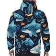 thumbnail image 7 of Haiem Playful Whales Underwater Scene Patterned Men's Hoodie with Kangaroo Pocket - Ideal Pullover Sweatshirt for Daily Wear, Travel, and Home-Medium, 7 of 7