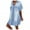 Light blue, variant on AOOCHASLIY Summer Clothes Womens Dresses Women's Plus Size Asymetric Denim Dresses Batwing Short Sleeve Knee Length Dress