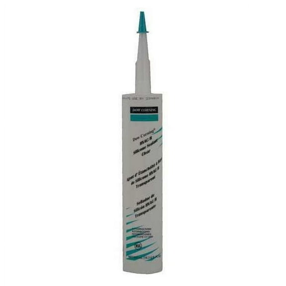Dowsil Silicone Sealant, 10 oz, Cartridge, Clear, Silicone Base, HVAC/R 4045032