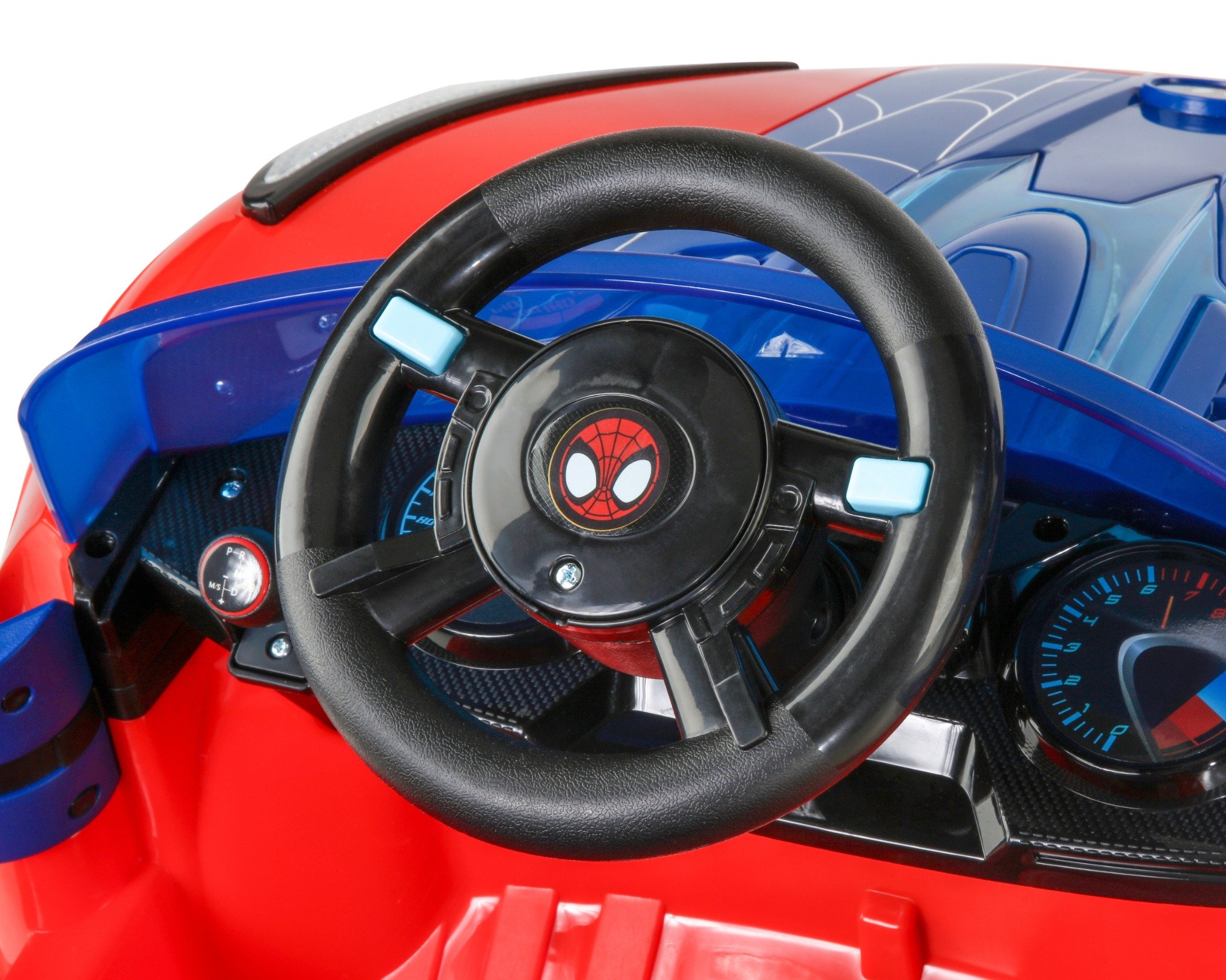 DYNACRAFT SPIDER-MAN 6V SUPER CAR, BATTERY POWERED RIDE-ON WITH LIGHTS AND SOUNDS, 1 COUNT