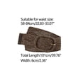 thumbnail image 3 of CINTURONES ANCHOS DE MUJER INSPIRE CHIC, CINTURONES TRAMADOS PARA VESTIDO, BROCHE GRUESO 22.83-33.07" Café, 3 of 4