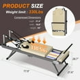 thumbnail image 4 of Pilates Reformer Machine for Home Gym Workout, Foldable Pilates Equipment with High Strength Alloy Springs for Beginners, Up to 330lbs,Beige, 4 of 9