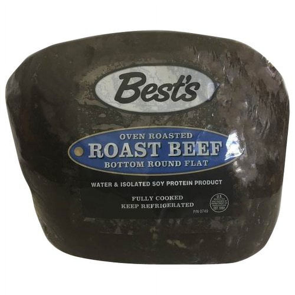 Best's Oven Roasted Bottom Round Flat Roast Beef, Deli Sliced (Plastic Bag), 2 OZ (56 g), 9g Protein Per Serving