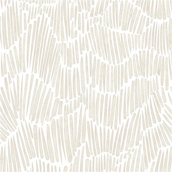 Beige Wallpaper 17.3"×78.8" Modern Striped Peel and Stick Wallpaper Boho Removable Self Adhesive Wall Paper for Bedroom Waterproof White and Gold Contact Paper for Cabinets Vinyl