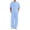 Sky Blue@GC@, variant on CONZONE Mens 2 Peice Linen Outfits Solid Color Short Sleeve Henley Shirts Pant Sets Breathable Summer Track Suits