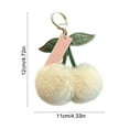 thumbnail image 3 of JeashCHAT Plush Cherry Keychain, Cute Keychain for Backpack Purse Handbag Accessories, Metal Keyring for Home and Car Keys, Christmas Birthday Gift, 3 of 6