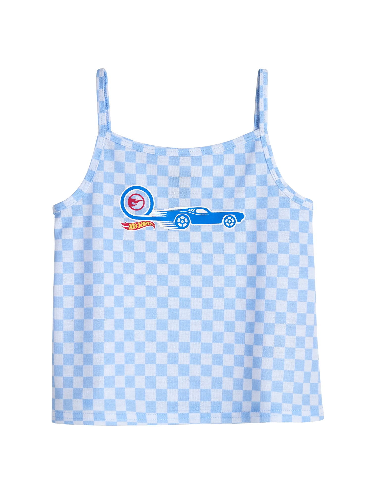 Hot Wheels Girls Tank Sleep Top and Shorts Pajama Set, 2-Piece, Sizes 4-12