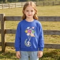 thumbnail image 5 of Mitankcoo Girls Embroidered Sweatshirt Long Sleeve Crew Neck Pullover for Casual Comfort Tops 1-7Y, 5 of 8