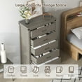 thumbnail image 6 of Farmhouse 5 Drawer Dresser for Bedroom, 47" Tall Chest of Drawers, Wood White Dresser with Deep Drawers, Storage Dressers Organizer for Bedroom, Living Room, Hallay, Grey, 6 of 9