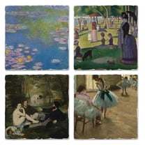 Thirstystone "French Impressionists" 4-Pack Assorted Tumbled Tile Coasters