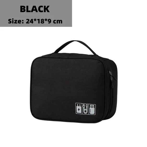 Bolsa de almacenamiento de cables, organizador electrónico Digital impermeable, cargador de línea de datos USB portátil, bolsa de almacenamiento de enchufe, organizador de cables de viaje