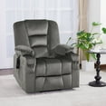 thumbnail image 3 of Mcombo Power Lift Recliner Chair with Massage and Heat, Fabric 7569(Small,Gray), 3 of 9