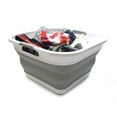 thumbnail image 5 of SAMMART Set of 2 Collapsible Plastic Laundry Tub - Square Basket - Foldable Storage Container / Organizer - Portable Washing Tub - Space Saving Laundry Hamper, 5 of 7
