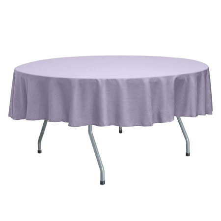 

Ultimate Textile (2 Pack) Reversible Shantung Satin - Majestic 72-Inch Round Tablecloth - for Weddings Home Parties and Special Event use Lilac Light Purple