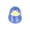 C003- Blue, variant on Novelty Purple Big Face Squeeze Figure, Sensory Squeeze Toys, Sensory Squeeze, Squeeze, 1X1.5 Inch Smiling Monster Shaped Squeeze, Non-Sticky Handheld Squeezy Toys for Classroom,
