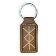 thumbnail image 4 of Keychain - Rectangle - Viking Protection Rune - Leather, 4 of 4