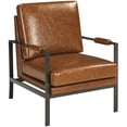 thumbnail image 1 of Ashley Fauteuil d'Appoint en Faux Cuir Peacemaker Marron, 1 of 2
