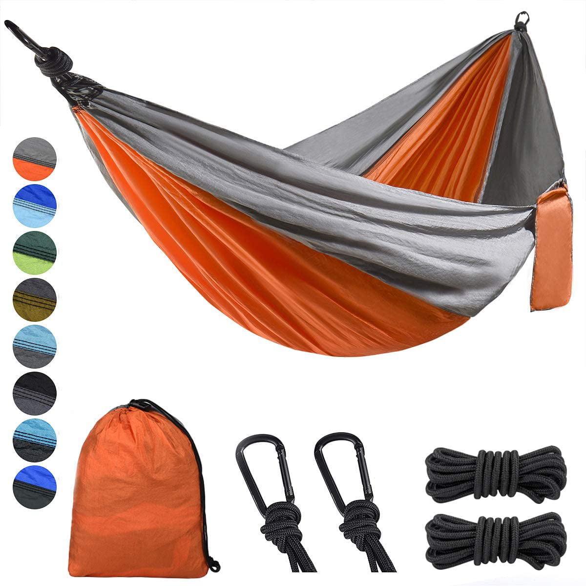 Lifeleads Camping Hammock-Nylon Double and Single Portable Parachute Lightweight for Outdoor or Indoor Backpacking Travel Hiking 