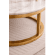 thumbnail image 4 of Mesa De Centro Doble Redonda Blanca Diseño Moderno Dorado, 4 of 4