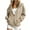 Khaki, variant on Half Zip Casual Jacket for Womens Long Sleeve Drawstring Hooded Jackets with Pockets Running Workout Hoodies
