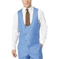 thumbnail image 3 of Adam Baker by Needle & Stitch 12965 Mens 3-Piece Peak Lapel Modern Fit Suit - Blue - 58 Regular, 3 of 7