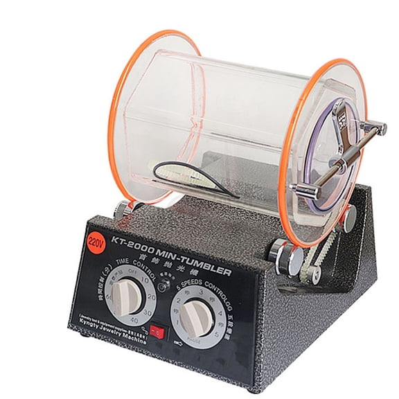 KT-3010 Jewelry Polisher Tumbler Mini Polisher Tumbler Rotary Tumbler Surface Polisher Jewelry Polishing Finishing Machine ,Easy to Use