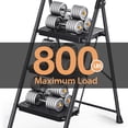 Step Ladder, Sturdy Steel Step Stool with Anti-Slip Wide Pedals ...