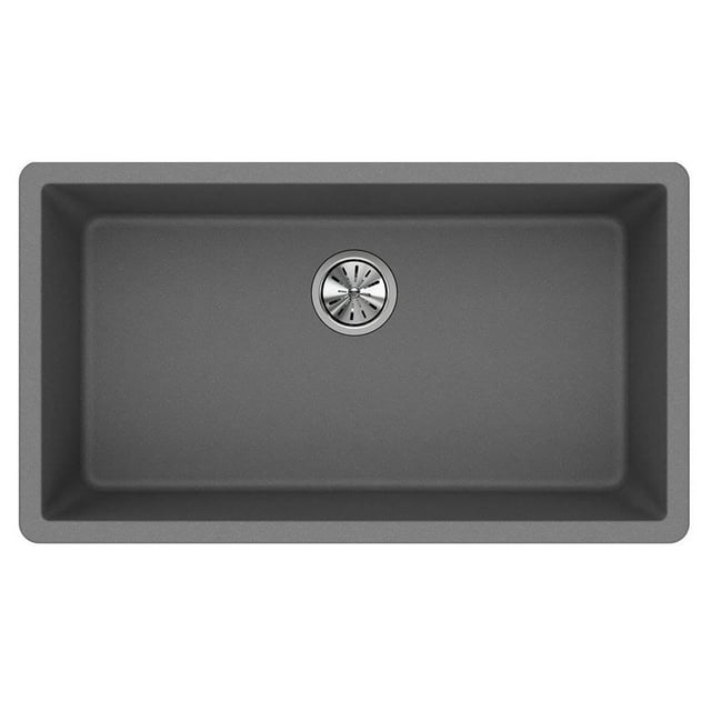 Elkay Quartz Classic Single Bowl Undermount Sink, Greystone