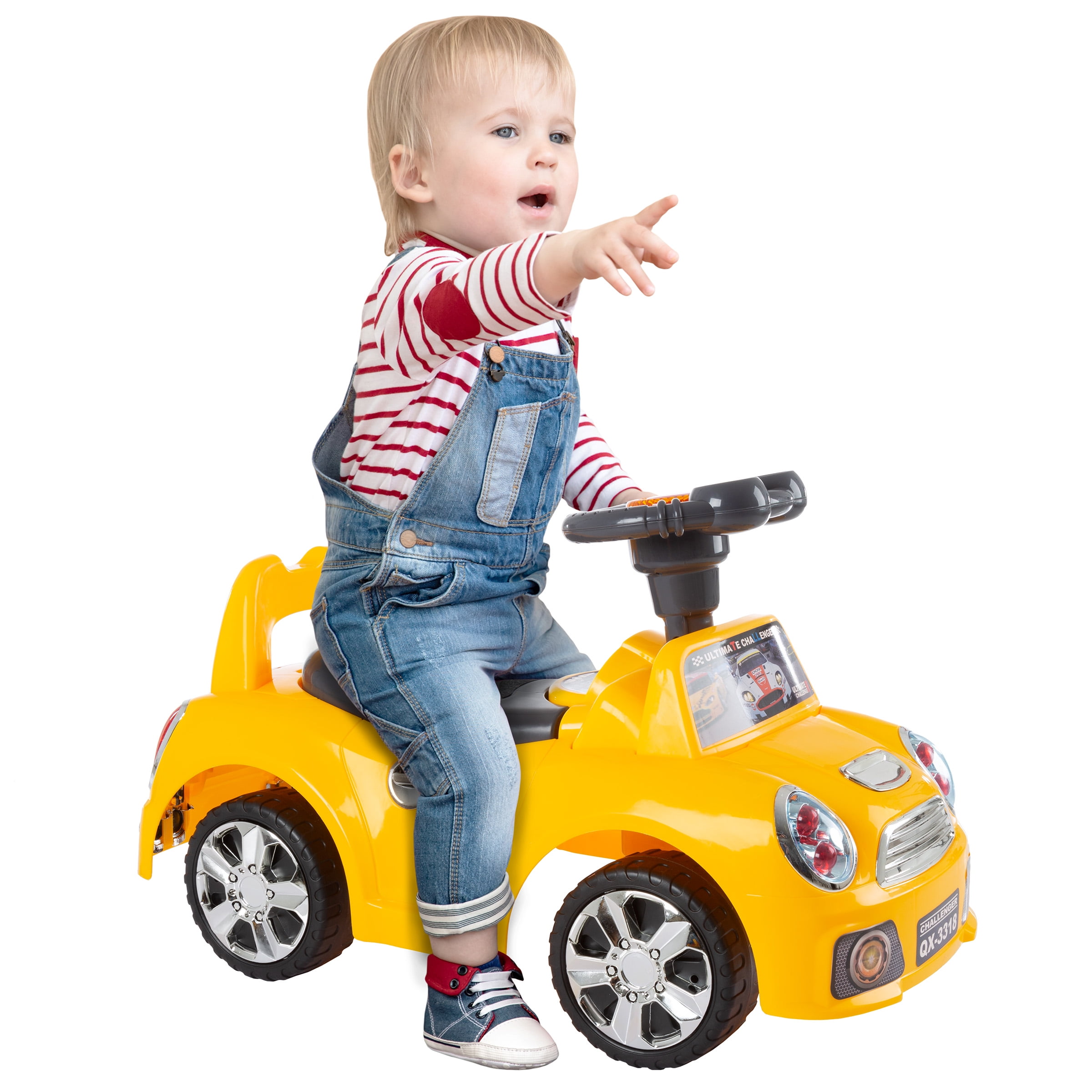 kid walking car