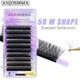 thumbnail image 1 of ANJOSIRMA 5D W En Forma De Paquete Grande Pestañas Extendidas Con Prefabricadas De Gran Tamaño Abanico , Súper Suaves , Negras , Completamente Densas, 1 of 3