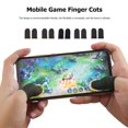 thumbnail image 4 of Cubiertas para los dedos del controlador de juegos Funda táctil de Ndcxsfigh  nailon para el pulgar (fibra plateada roja), 4 of 6