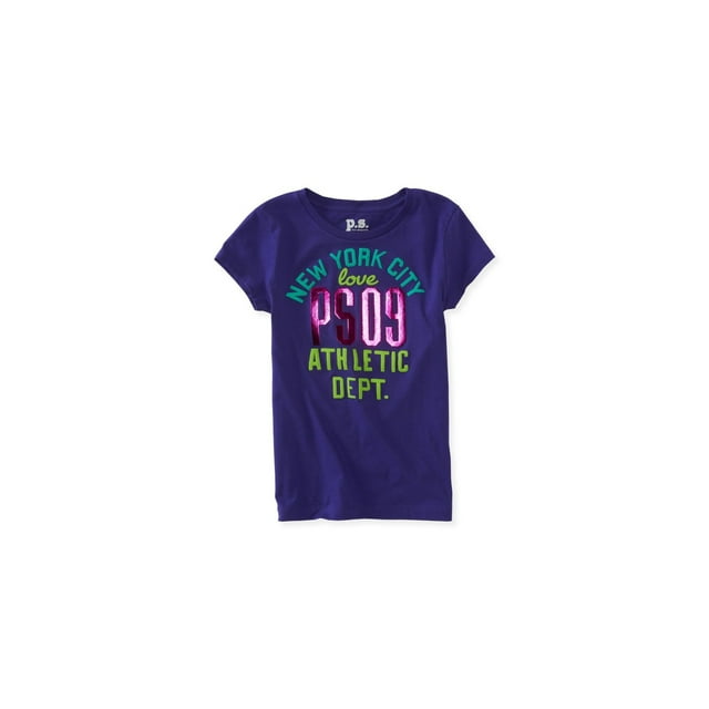 Aeropostale Girls New York City Love Camiseta gráfica, Púrpura, 6