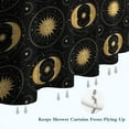 thumbnail image 6 of Black Gold Sun Moon Pattern Shower Curtain 72"x84" ,Bathroom Decorative Shower Curtains Set with 12 Hooks,Modern Waterproof Washable Shower Curtain, 6 of 6