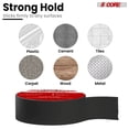 thumbnail image 5 of 5 Core Gaffers Tape 2" 30 Yards 4Pcs Professional Black Pro Gaff Tape Non Reflective Water Resistant, 5 of 11