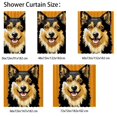 Cute Dog Shower Curtain, Waterproof Bathroom Decor Set with Hooks