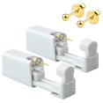 thumbnail image 1 of AM RONG MAGIC 2 Pack Self Ear Piercing Gun EarringDisposable Piercing Kit No Pain Easy Use Ear Piercing Gun Kit Tool with Stud and With Alcohol Pad 3mm Gold Peas, 1 of 1