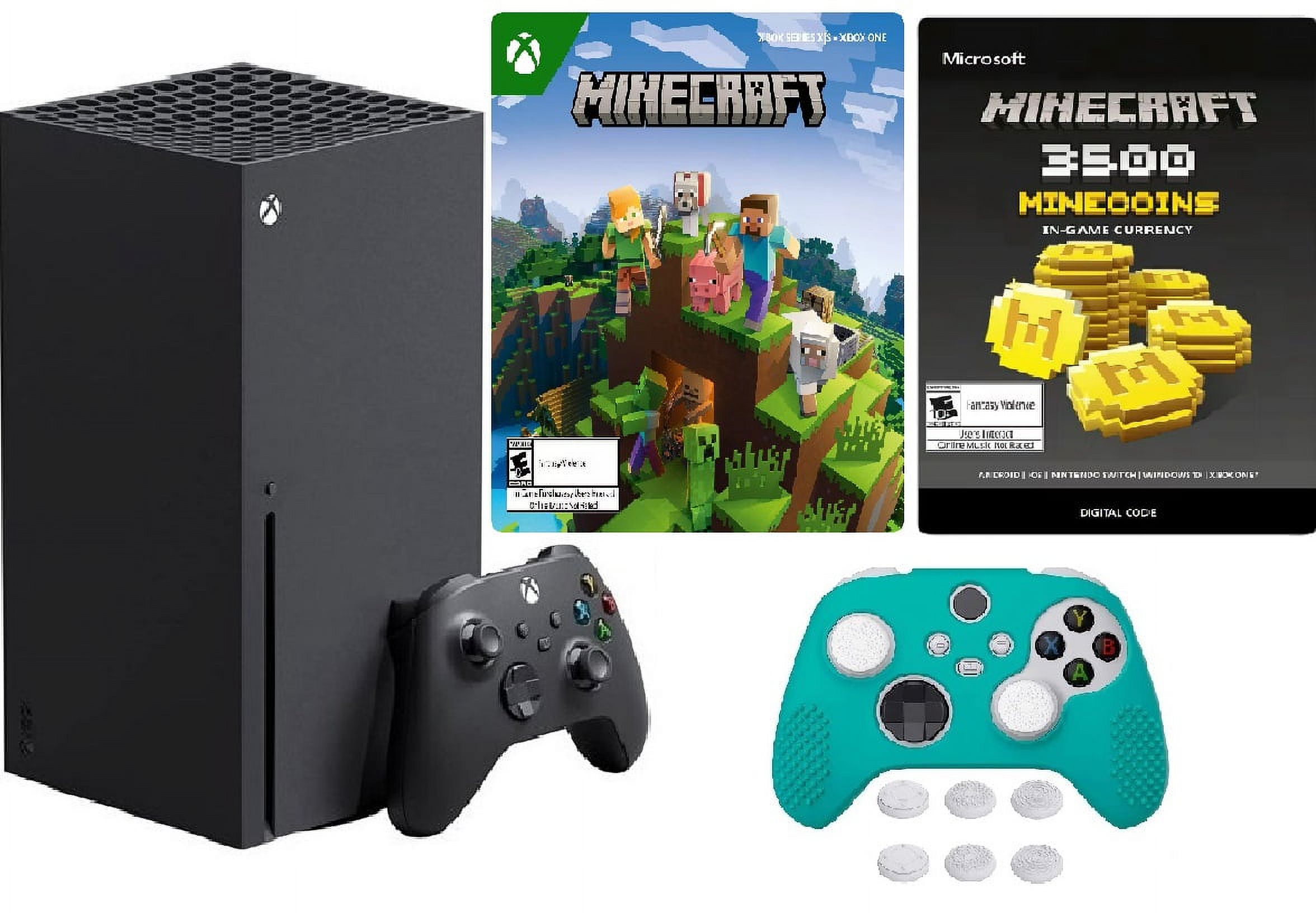 2023 Newest Xbox Series X Gaming Console System- 1TB SSD Black X Version with Disc Drive W/ Minecraft Full Game| 3500 Minecoins | Silicone Controller Cover Skin