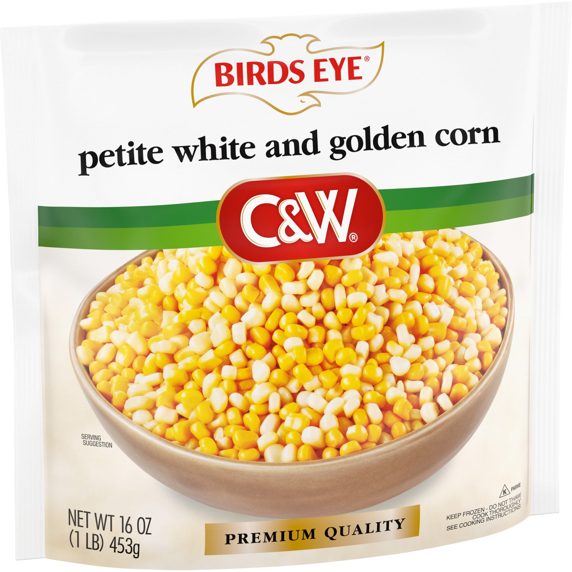 Birds Eye C&W Premium Petite White and Golden Corn Frozen Vegetable, 16 oz (Frozen)