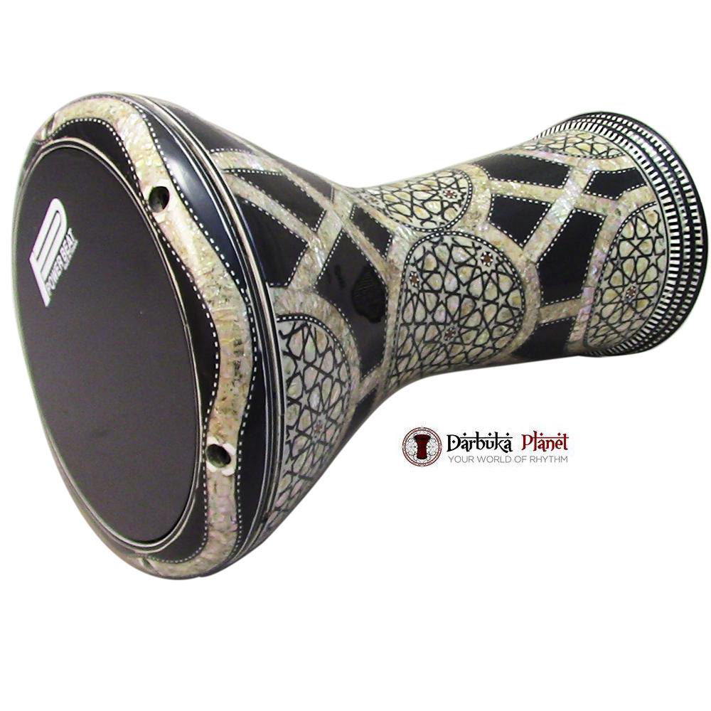 The 17'' Black Galaxy Gawharet El Fan Darbuka Doumbek With Black