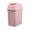 Pink, variant on IMossad Bathroom Trash Can with Swing Lid,Small Garbage Can,Plastic Bathroom Trashcan,Garbage Bin for Kitchen Waste Bedroom Room Outdoor