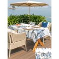 thumbnail image 4 of Outdoor Tablecloth with Umbrella Hole and Zipper, Blue Pumpkin Fall Rectangle Table Cloth 60x102 Inch Waterproof Tablecloth, Thanksgiving Eucalyptus Leaves Weeping Picnic Table Cover for Patio, 4 of 7