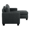 thumbnail image 3 of Lazzara Home Charley 78 in. W Upholstery Reversible Sofa Chaise in Dark Gray, 3 of 5