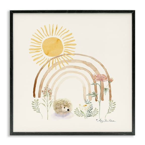 Stupell Industries Soft Boho Nature Landscape & Nature Painting Black Framed Art Print Wall Art, 12 x 12