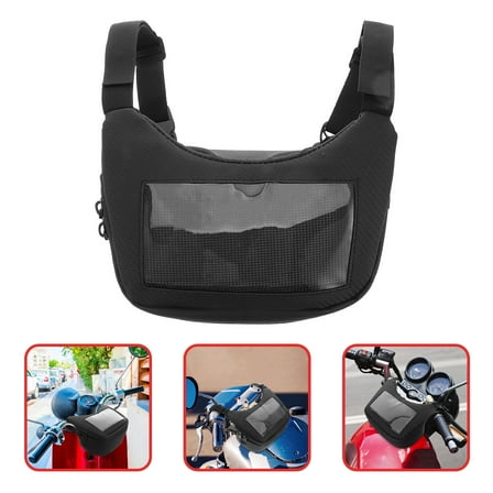 Raindrops  Electric Scooter Handlebar Bag Motorcycle Saddle Bags Black