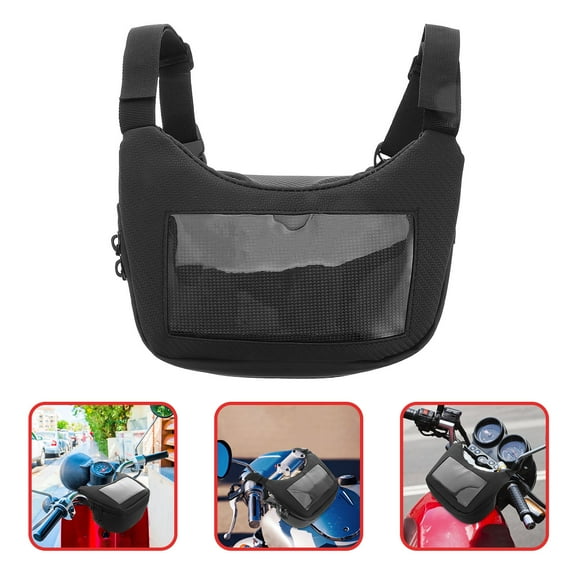 Raindrops  Electric Scooter Handlebar Bag Motorcycle Saddle Bags Black