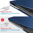 thumbnail image 4 of iBenzer MacBook Pro 15 Inch Case 2018 2017 2016 Release A1990 A1707, Soft Touch Hard Case Shell Cover for Apple MacBook Pro 15 with Touch Bar, Navy Blue, MMP15T-NVBL+1, 4 of 8