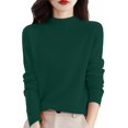 thumbnail image 3 of Only Moment Green Womens Long Sleeve Shirts Lightweight Sweaters Fall Outfits 2026 Color Block Winter Clothing Dressy Casual Soft M, 3 of 6